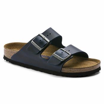 Birkenstock Soft Footbed Oiled Læder Arizona Herre Blå | DK 252XYU